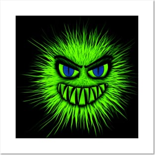 Green monster design or green virus in disguise Posters and Art